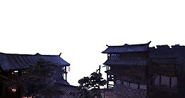 手繪中國(guó)建筑高樓圖png