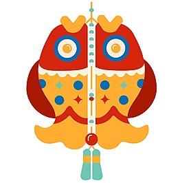 中式年年有魚掛飾卡通圖片png元素