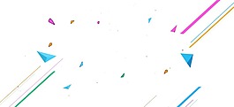 卡通童趣三角形彩條插畫PNG元素