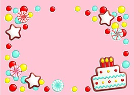 小清新可爱生日祝福背景