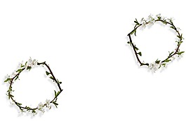 卡通鮮花樹枝花環(huán)png元素