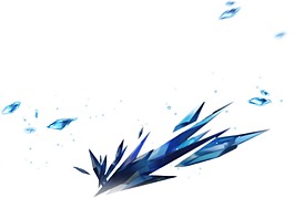 卡通藍色碎裂石塊png元素