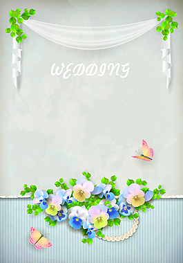 創(chuàng)意清新婚禮邀請(qǐng)函海報(bào)背景
