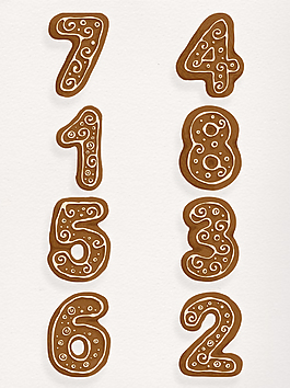 復(fù)古數(shù)字藝術(shù)字透明素材合集