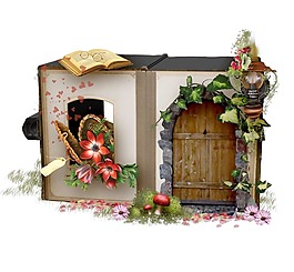 歐式小屋唯美插畫png