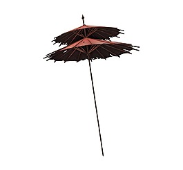 彩繪卡通雨傘png元素