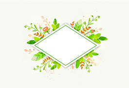 小清新水彩花卉海報(bào)