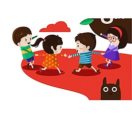 兒童游戲插畫png元素