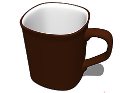 茶杯紫色su模型效果图