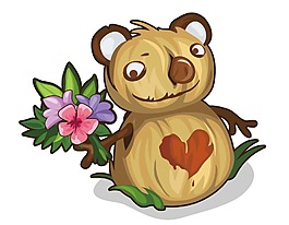 卡通可爱小浣熊png元素