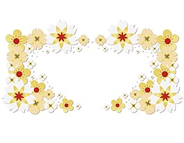創(chuàng)意黃色小花png元素