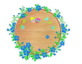 創(chuàng)意藍(lán)色花朵png元素