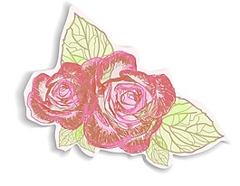 卡通粉紅色花朵png元素