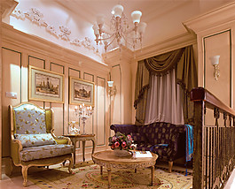 經(jīng)典復古歐式風格別墅客廳裝修效果圖