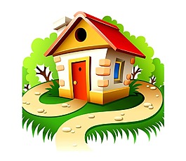 卡通歐式小屋png元素