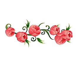 紅色海棠花png元素