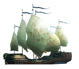 卡通帆船插畫(huà)元素png