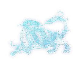 藍(lán)色麒麟蛇斗png