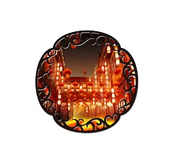 中國風夜晚燈籠景色png元素