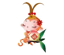 漫畫猴子卡通png元素