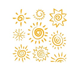 黃色太陽素材卡通png元素