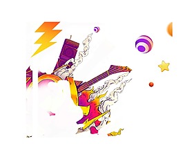 梦幻紫色球火焰png元素