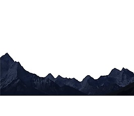 山嶺實景png元素