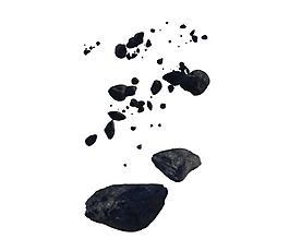 石塊懸浮插畫png元素