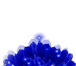 藍色水晶插畫png元素