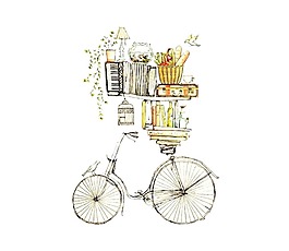 手繪簡(jiǎn)約自行車(chē)PNG元素