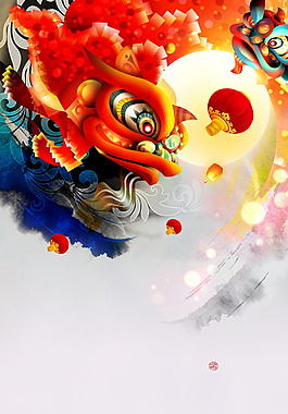 精美元宵節(jié)海報(bào)背景
