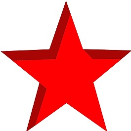 卡通红色五角星png元素