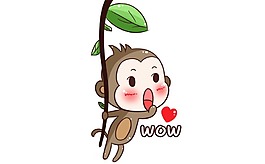 卡通可愛小猴子png元素