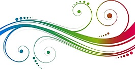 彩色創(chuàng)意線條花紋png元素