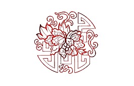 紅色喜慶貼畫png元素
