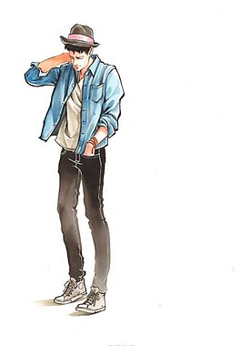 手繪男裝JPG素材