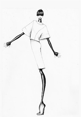 簡約清新裙子女裝效果圖