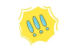 漫畫(huà)黃色方框感嘆號(hào)png元素