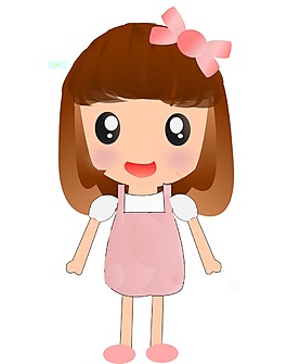 可愛漫畫小女孩png元素