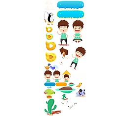 卡通人物動作圖標(biāo)元素png