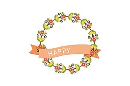 歐式花環(huán)邊框png元素