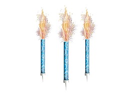 藍(lán)色紙筒煙花png元素