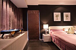 簡(jiǎn)約臥室床鋪裝修效果圖