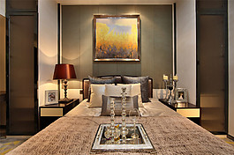 简约卧室台灯装修效果图