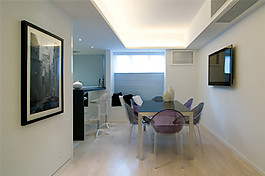 簡約餐廳方形吊頂裝修效果圖