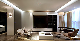 简约客厅长方形茶几装修效果图