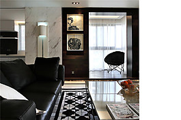 簡約客廳花紋地毯裝修效果圖