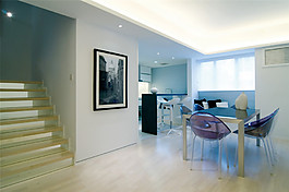 簡約餐廳樓梯口裝修效果圖