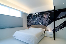 簡約臥室方形吊頂裝修效果圖