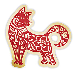 2018狗年剪紙素材